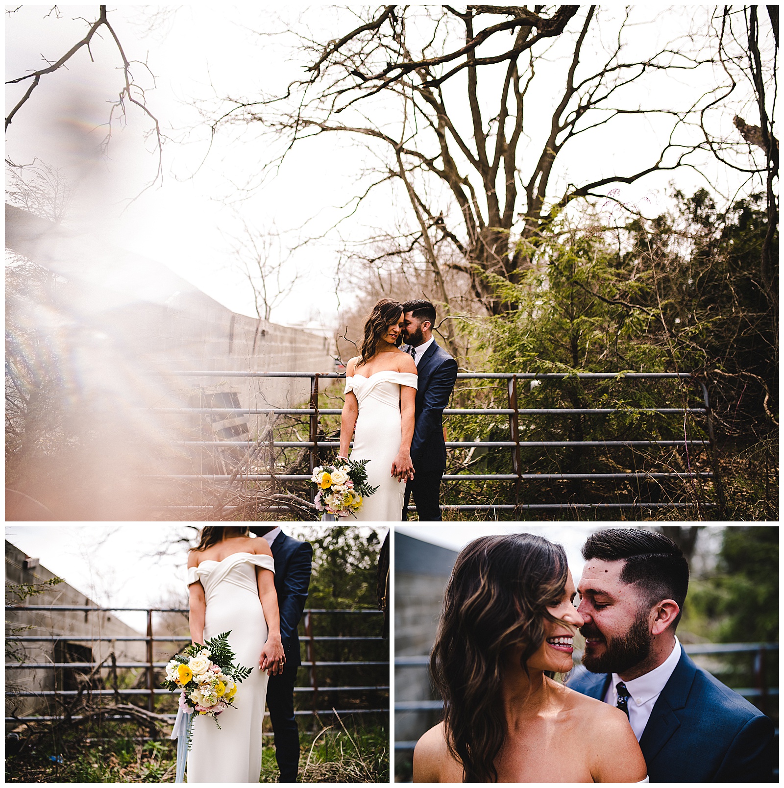 Intimate couples portraits with bohemian glam details. 